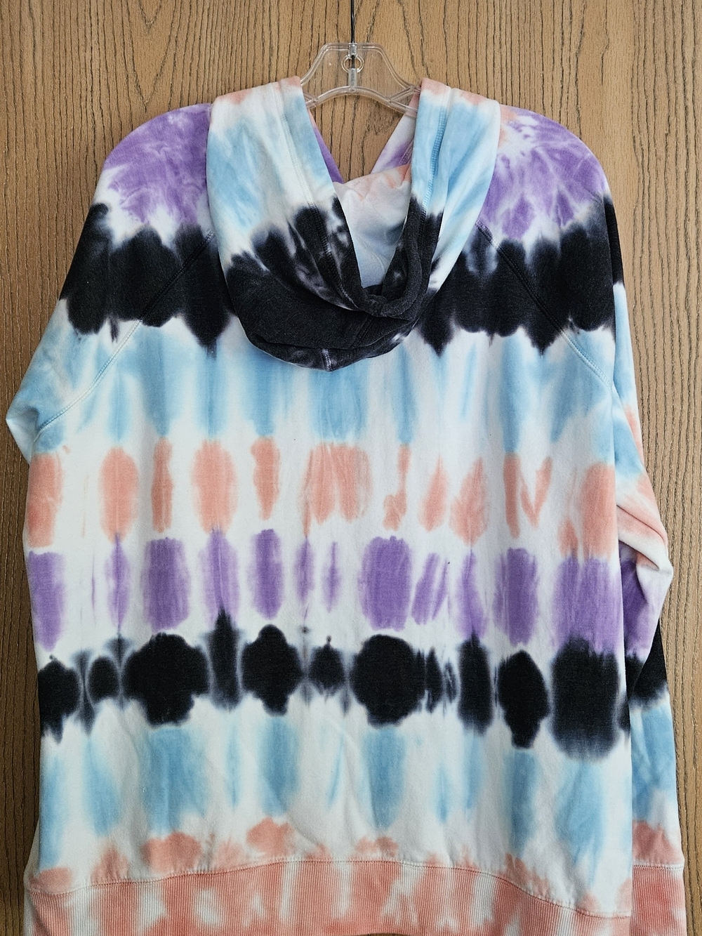 torrid Tie-Dye Hoodie in Purple, Blue & Black - Picture 3 of 3